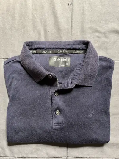 Polera polo Calvin Klein azul oscuro - miniatura 5
