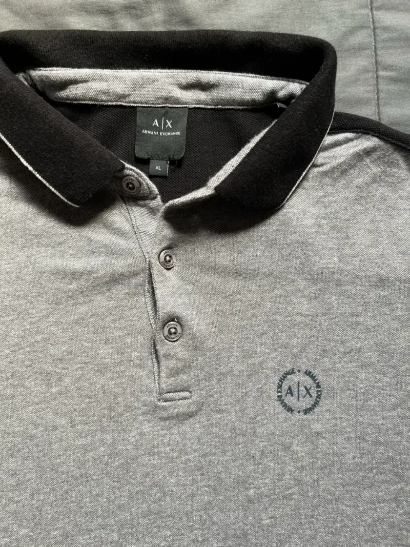 Polera polo gris AX de algodón - 2