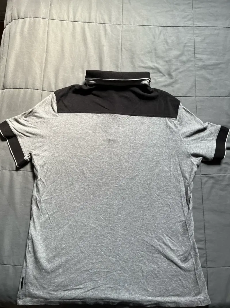 Polera polo gris AX de algodón - 4
