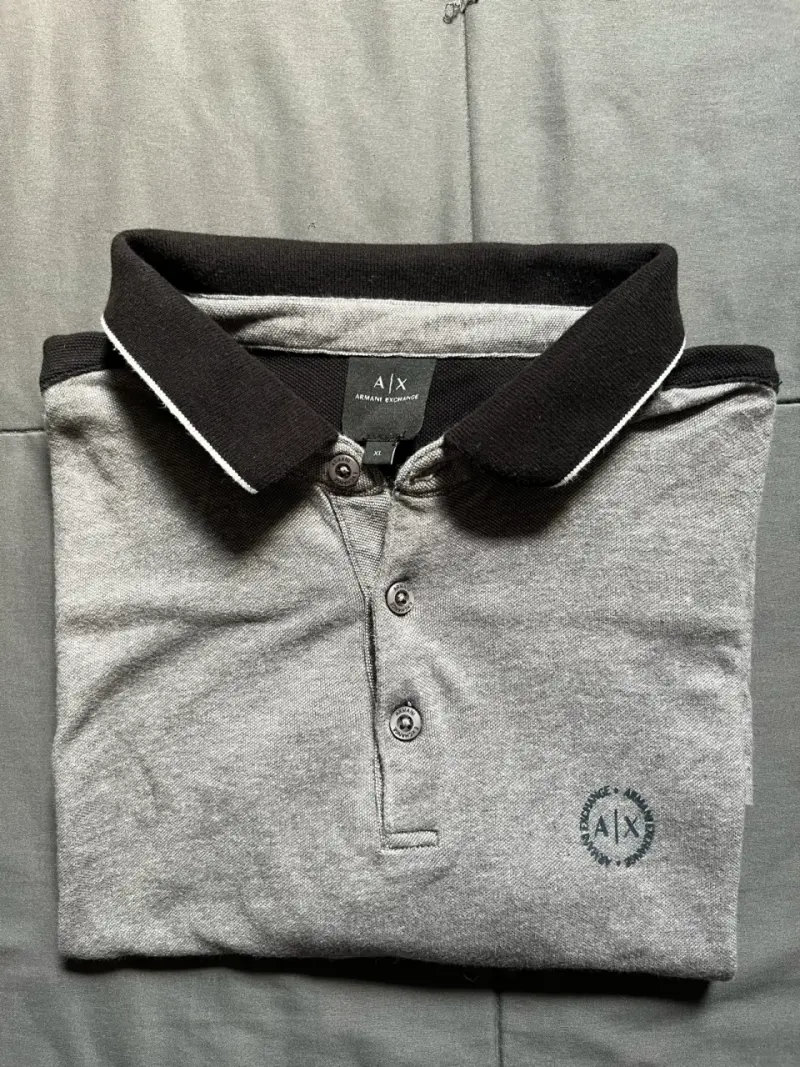 Polera polo gris AX de algodón - 5