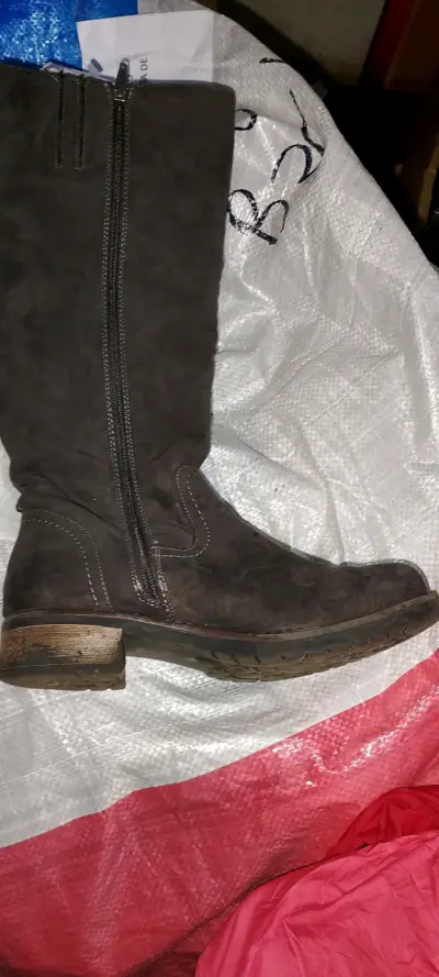 Botas de gamuza marrón para mujer - miniatura 2