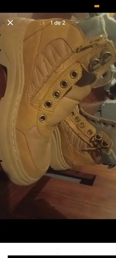 Botas de montaña color beige para niño(Ña) - miniatura 1