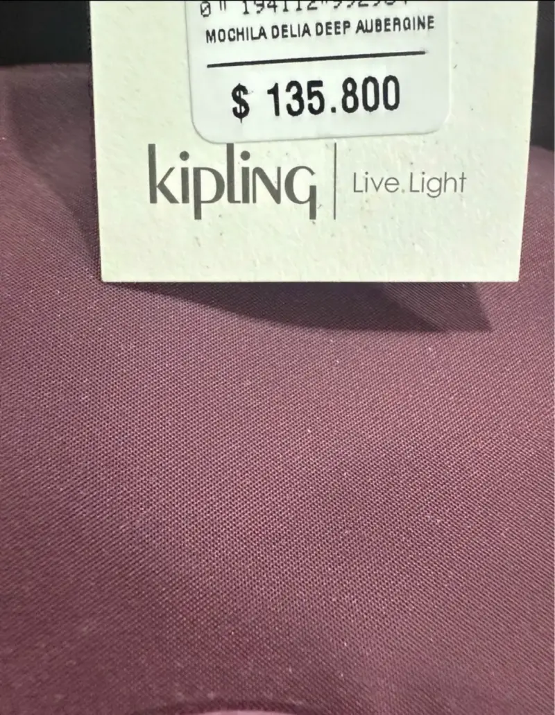 Mochila Kipling morada original con descuento - 3
