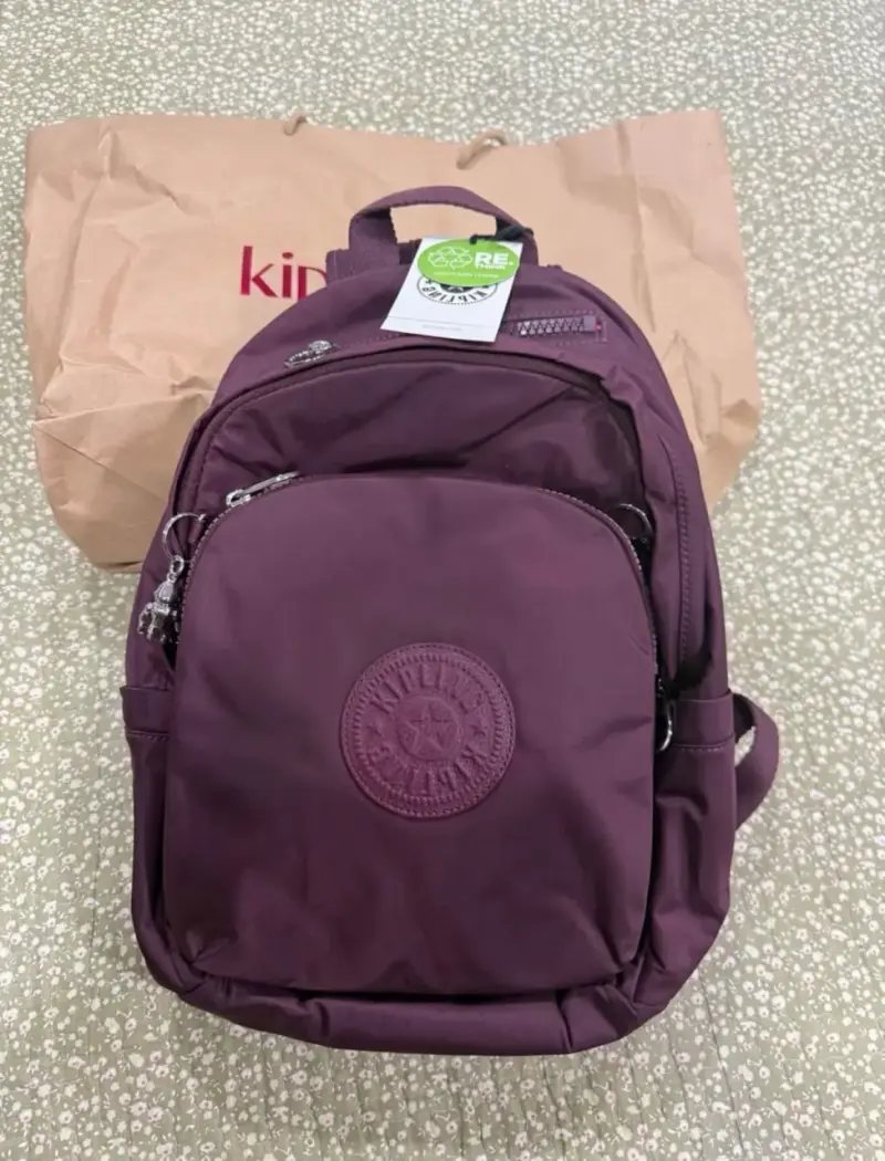 Mochila Kipling morada original con descuento - 6
