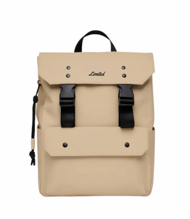 Mochila Limited beige con correas ajustables - 4