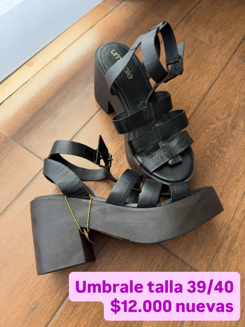 Sandalias negras de plataforma Umbrale nuevas - 1