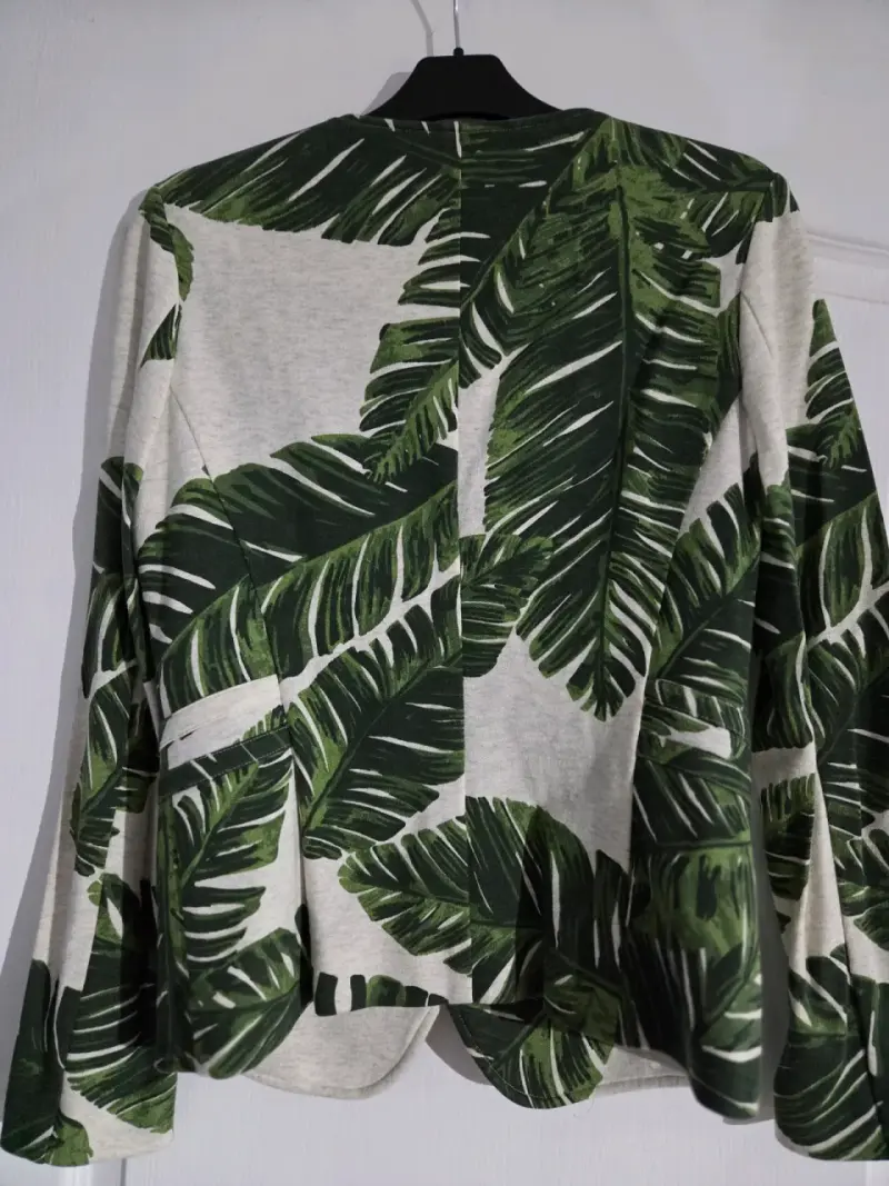 Blazer estampado hojas tropicales mujer - 2