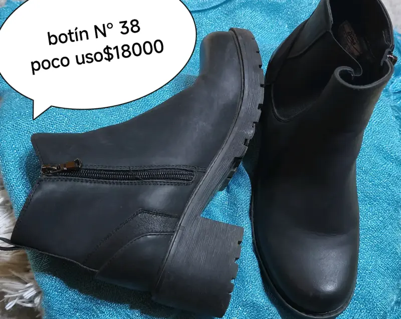 Botines negros talla 38 con poco uso