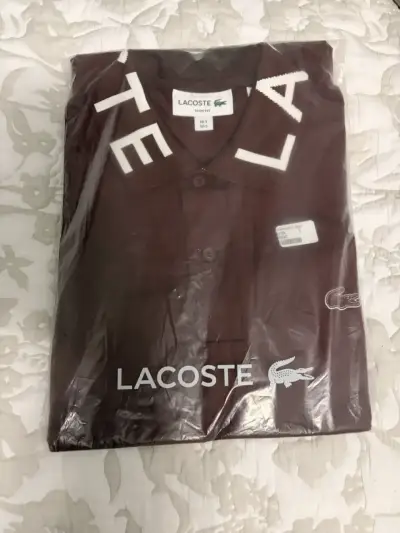 Polera Lacoste burdeos slim fit - miniatura 2