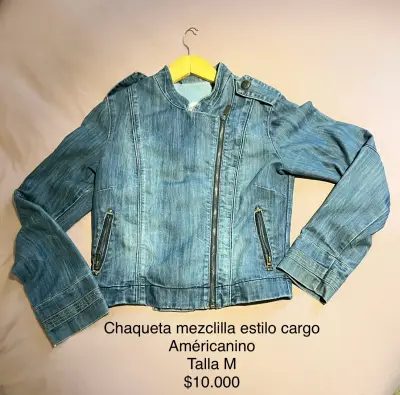 Chaqueta de mezclilla estilo cargo talla M - miniatura 1