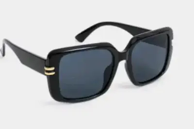 Gafas de sol cuadradas negras elegantes - miniatura 3