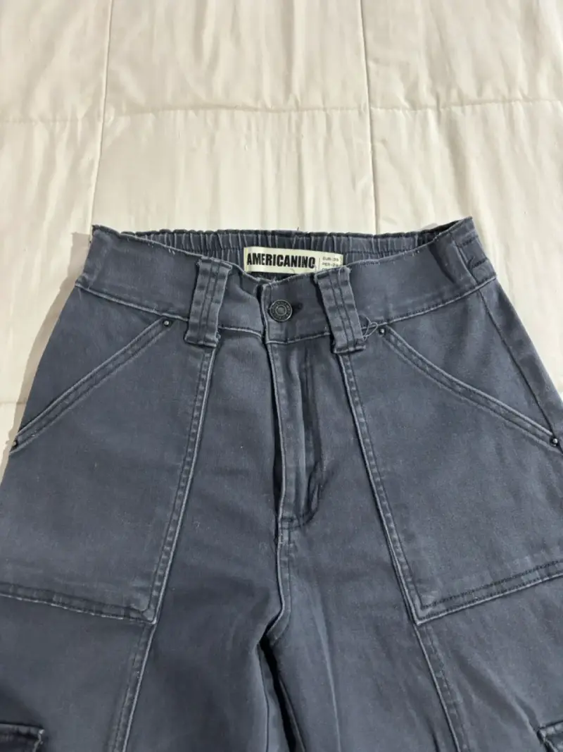 Pantalones cargo azulados - 3