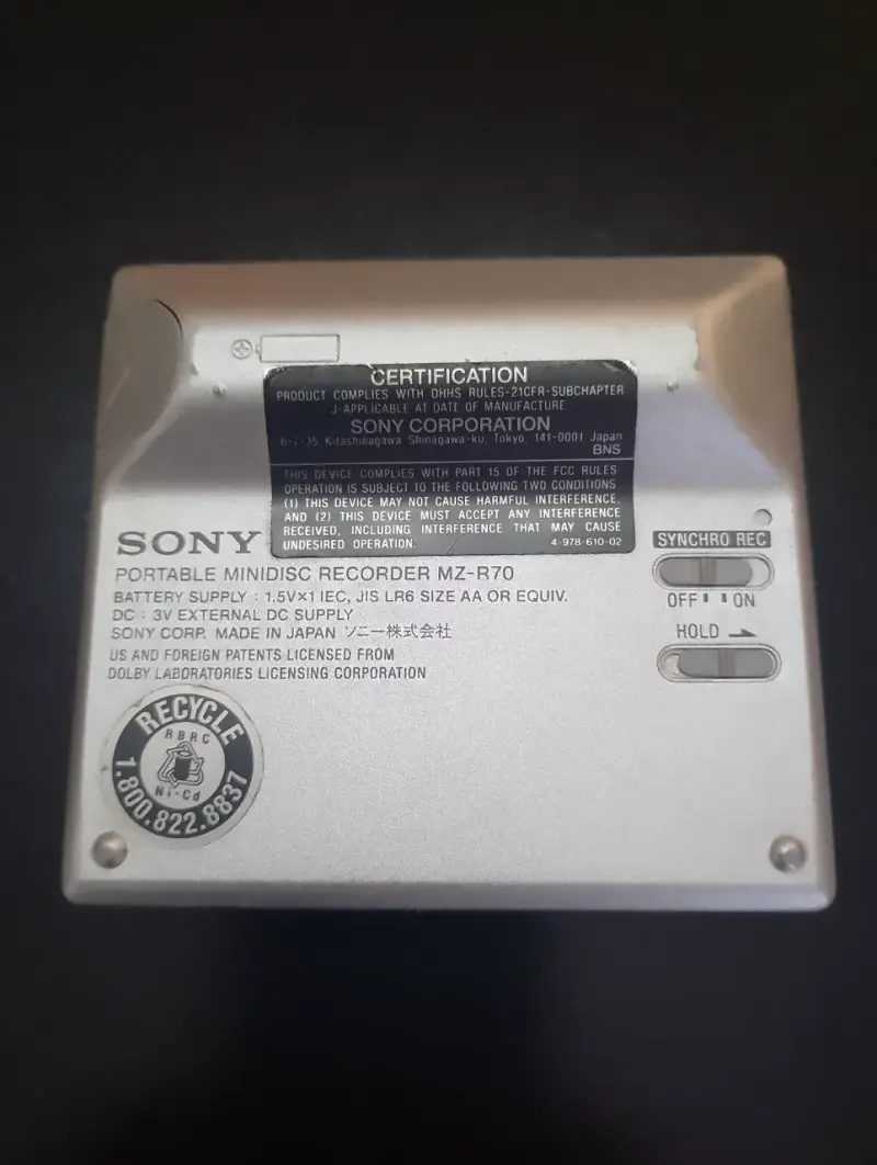 Sony Walkman MiniDisc MZ-R70 Japonés - 3