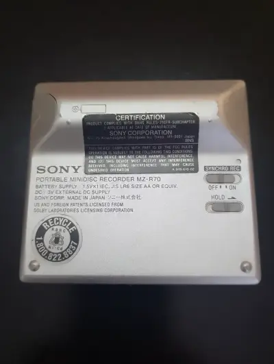 Sony Walkman MiniDisc MZ-R70 Japonés - miniatura 3