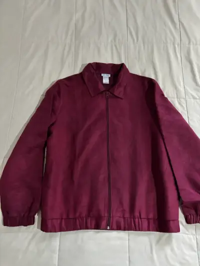 Chaqueta burdeos con cierre - miniatura 1