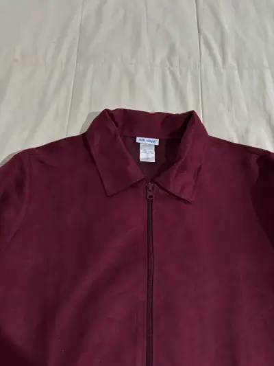 Chaqueta burdeos con cierre - miniatura 2