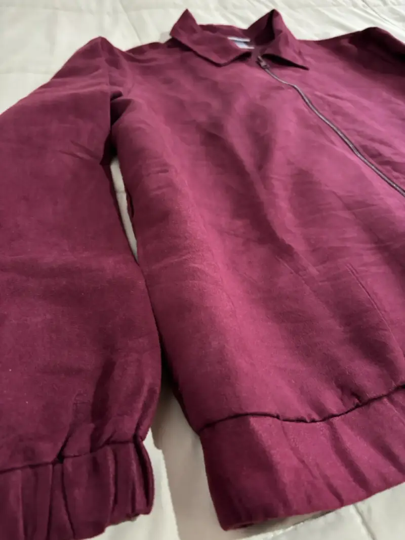 Chaqueta burdeos con cierre - 3
