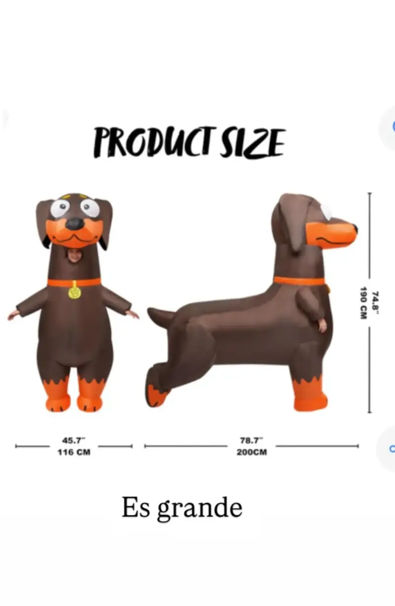 Disfraz inflable perro salchicha - 2
