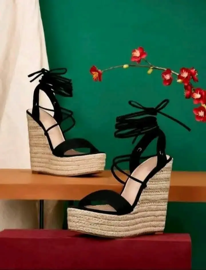 Sandalias de cuña negras Cuccoo talla 39 - 3