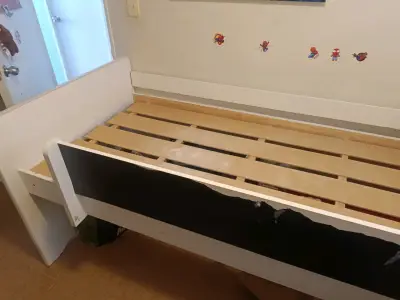 Cama infantil con tobogán blanco Kidscool - miniatura 4