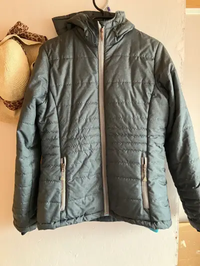 Chaqueta acolchada Maui and sons gris con capucha - miniatura 1