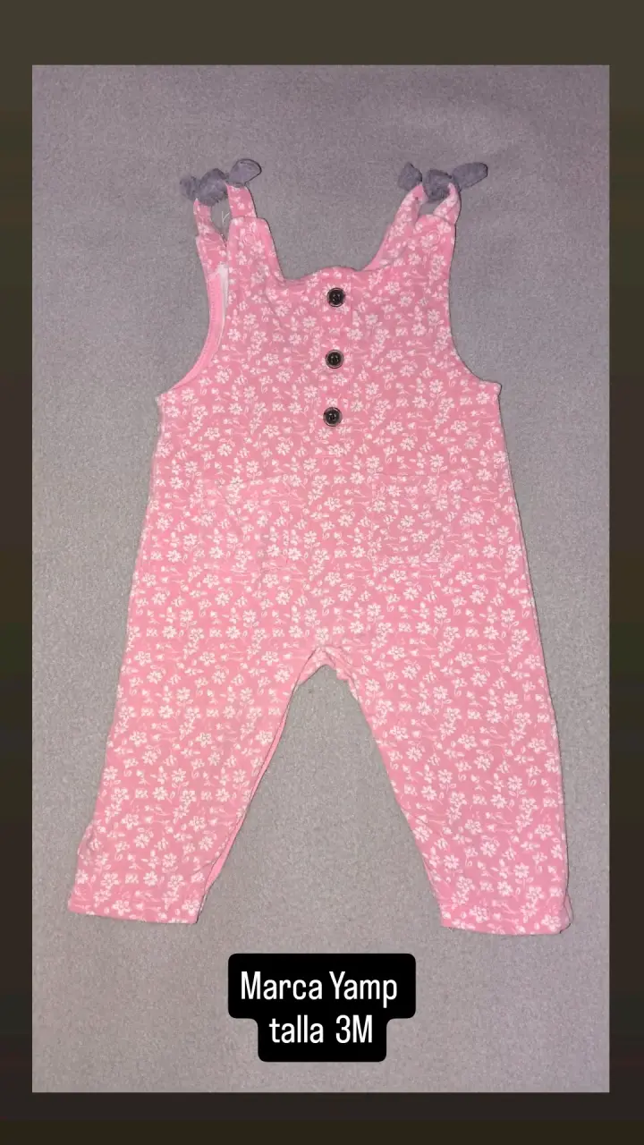 Enterito rosado floral para bebé Yamp