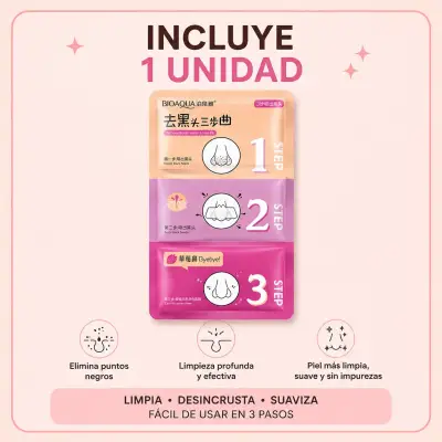 Kit de 3 pasos para eliminar puntos negros Bioaqua - miniatura 5