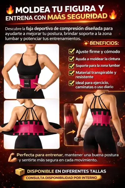 Faja deportiva de compresión ajustable - miniatura 1