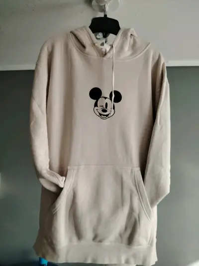 Polerón beige con capucha y diseño de Mickey - miniatura 1