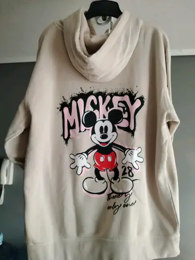 Polerón beige con capucha y diseño de Mickey - miniatura 4