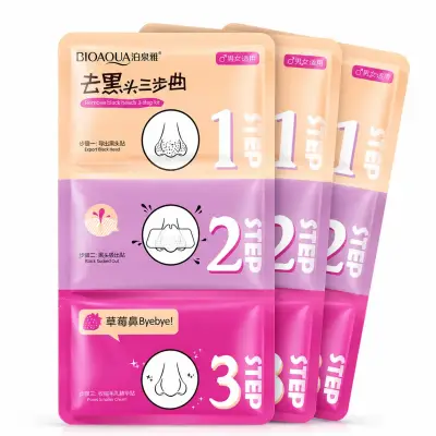 Kit de 3 pasos para eliminar puntos negros Bioaqua - miniatura 1