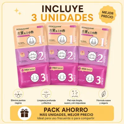Kit de 3 pasos para eliminar puntos negros Bioaqua - miniatura 2