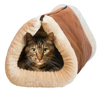 Cama Cueva para gato de felpa suave - miniatura 1