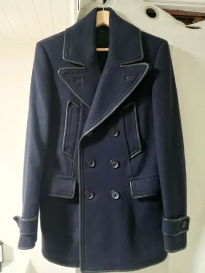 Abrigo azul marino burberry - miniatura 1
