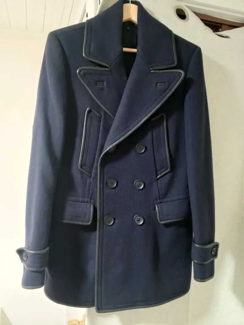 Abrigo azul marino burberry - 2