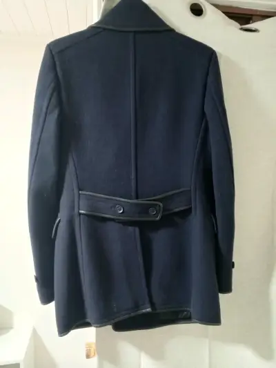 Abrigo azul marino burberry - miniatura 3
