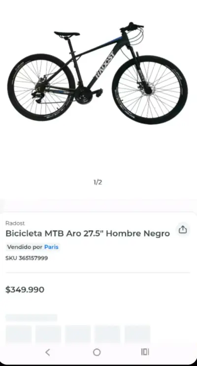 Bicicleta montaña Radost negra - miniatura 4