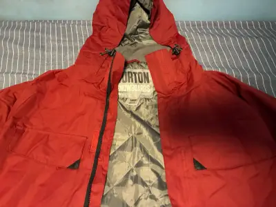Parka Burton roja y gris con capucha - miniatura 4