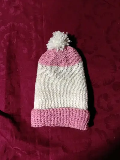 Gorro de lana azul con pompon - miniatura 3