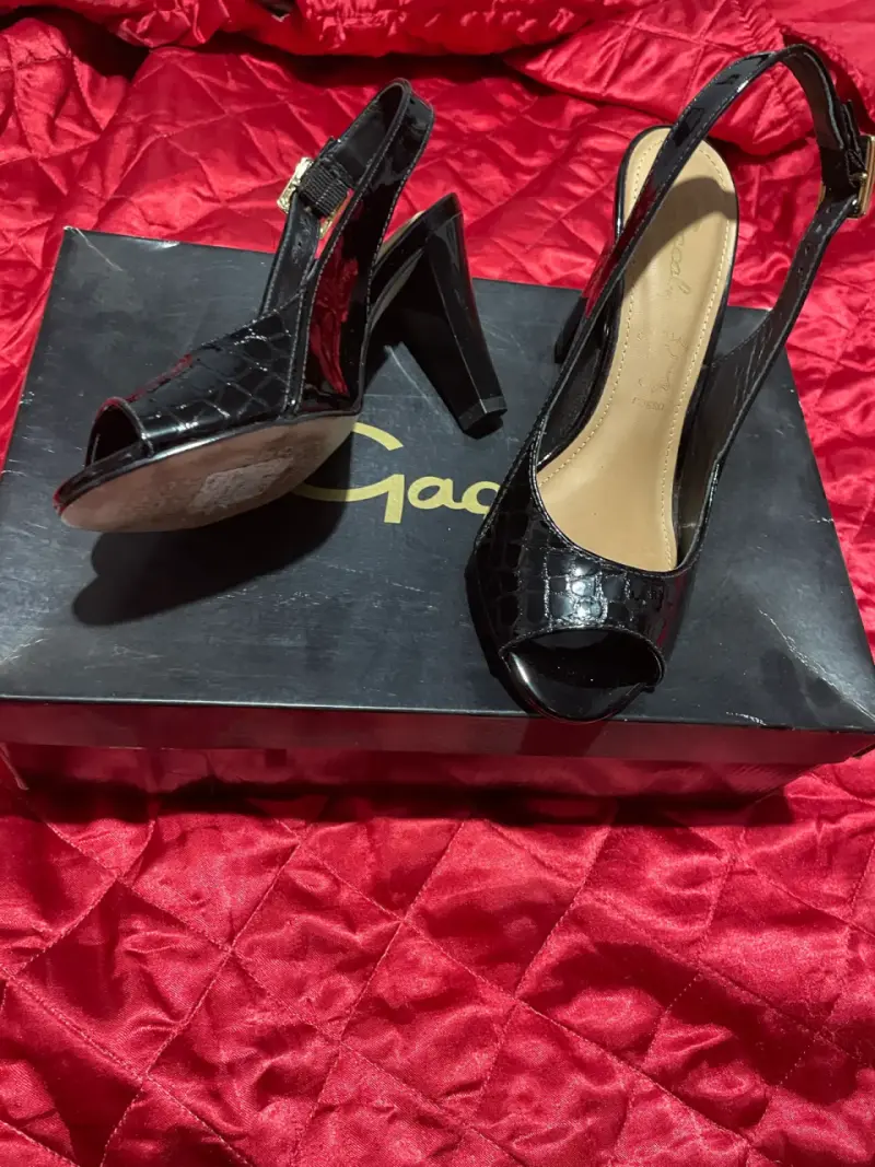 Zapatos de tacón negros charol elegantes - 5