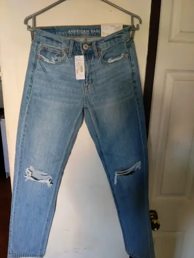 Jeans American Eagle desgastados azul claro - miniatura 1