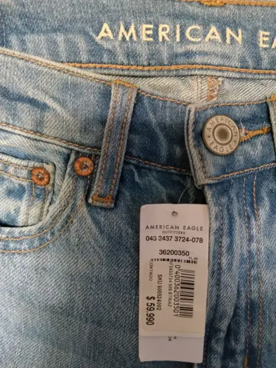 Jeans American Eagle desgastados azul claro - miniatura 2