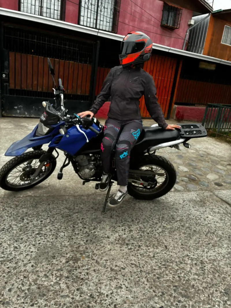 Chaqueta de moto negra mujer S - 4