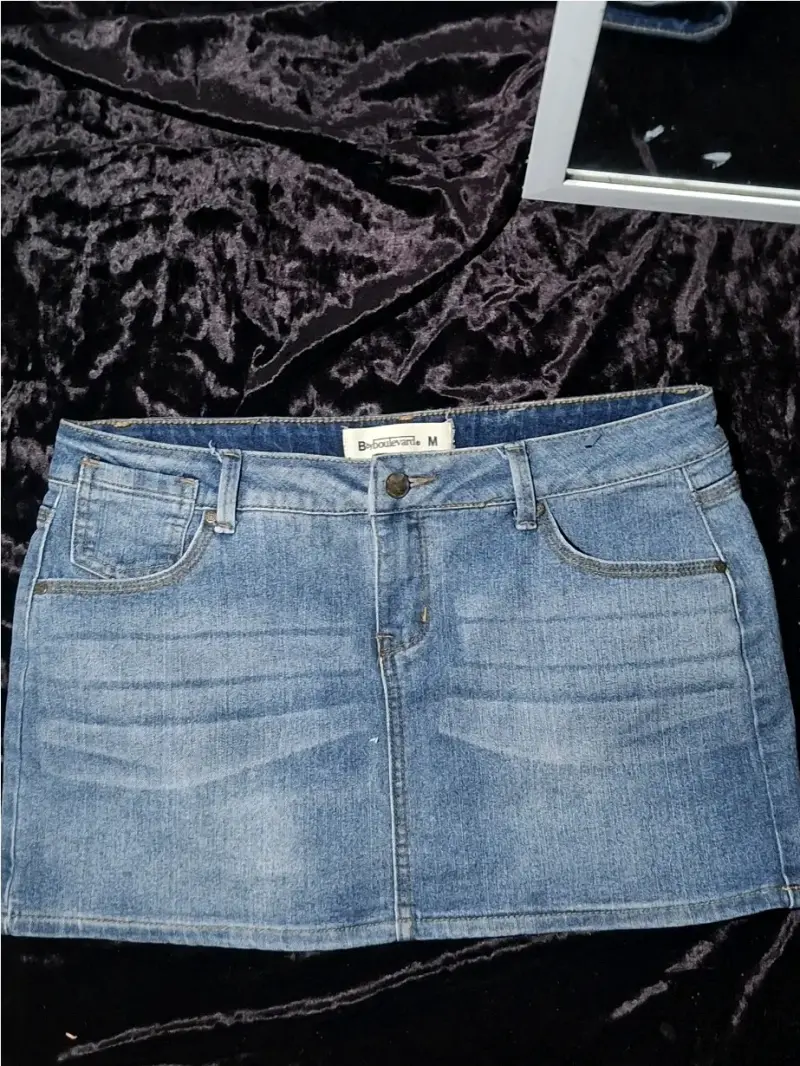 Falda de mezclilla azul talla M