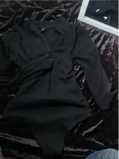 Body negro de manga larga con cierre - miniatura 1