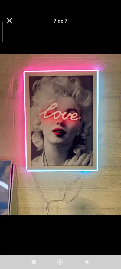 Cuadro decorativo con luces LED neón - miniatura 4
