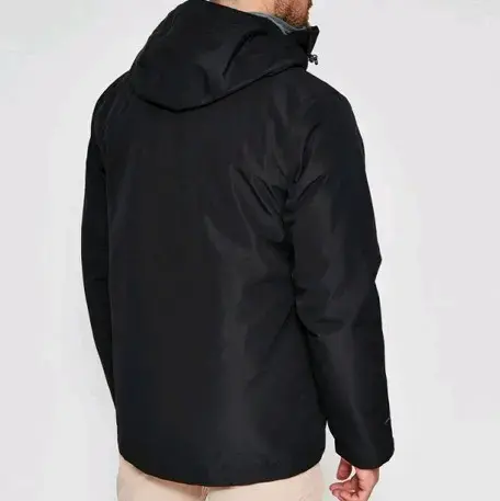 Chaqueta impermeable negra para hombre - 3