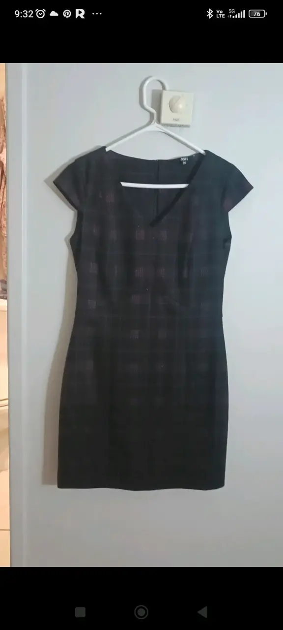 Vestido Nuevo, a cuadros negro y rojo talla 36 - 3