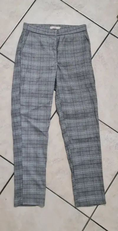 Pantalones de cuadros grises para hombre - miniatura 1