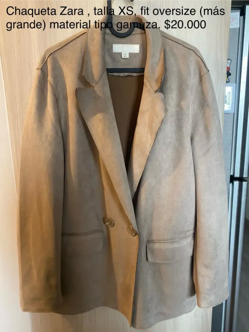 Chaqueta oversize Zara tipo gamuza - 1